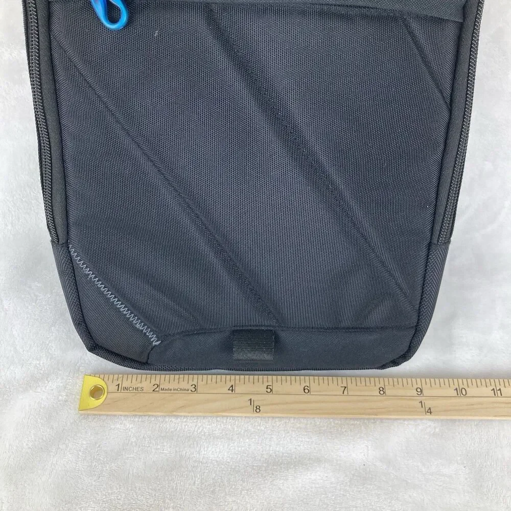 SOL Tablet Messenger Bag 11” Black Padded iPad Computer Case With Nylon Strap